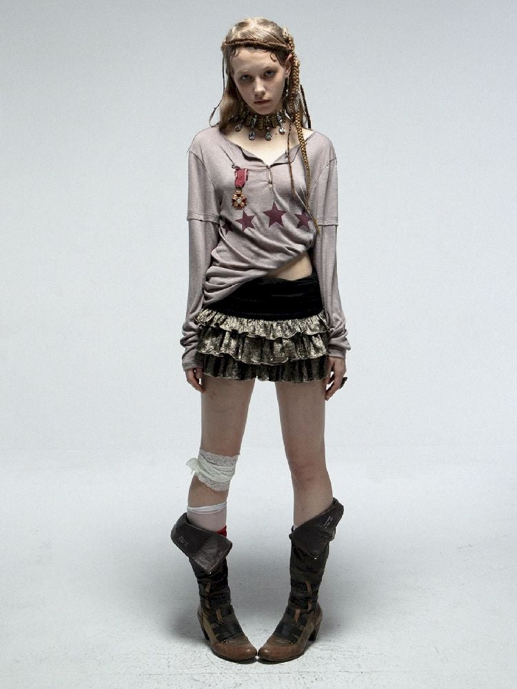 Multi-Layer Pleated Puffy Cake Skirt【s0000012215】