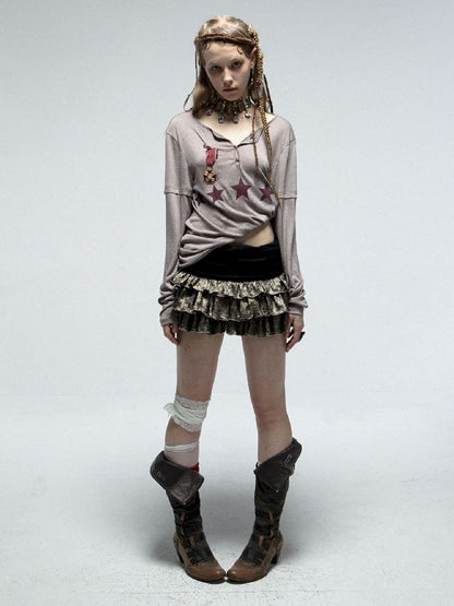 Multi-Layer Pleated Puffy Cake Skirt【s0000012215】