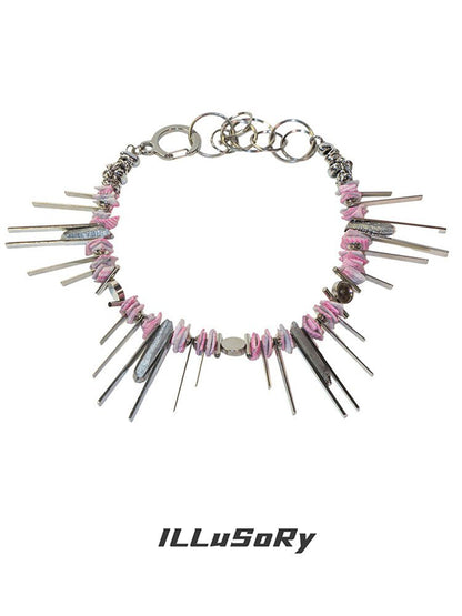 Illusory Gravity Shell Futuristic Necklace【s0000018852】