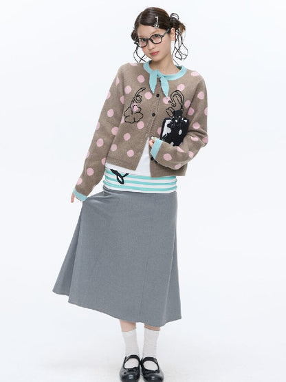 Color Blocking Striped Midi Skirt【s0000016383】