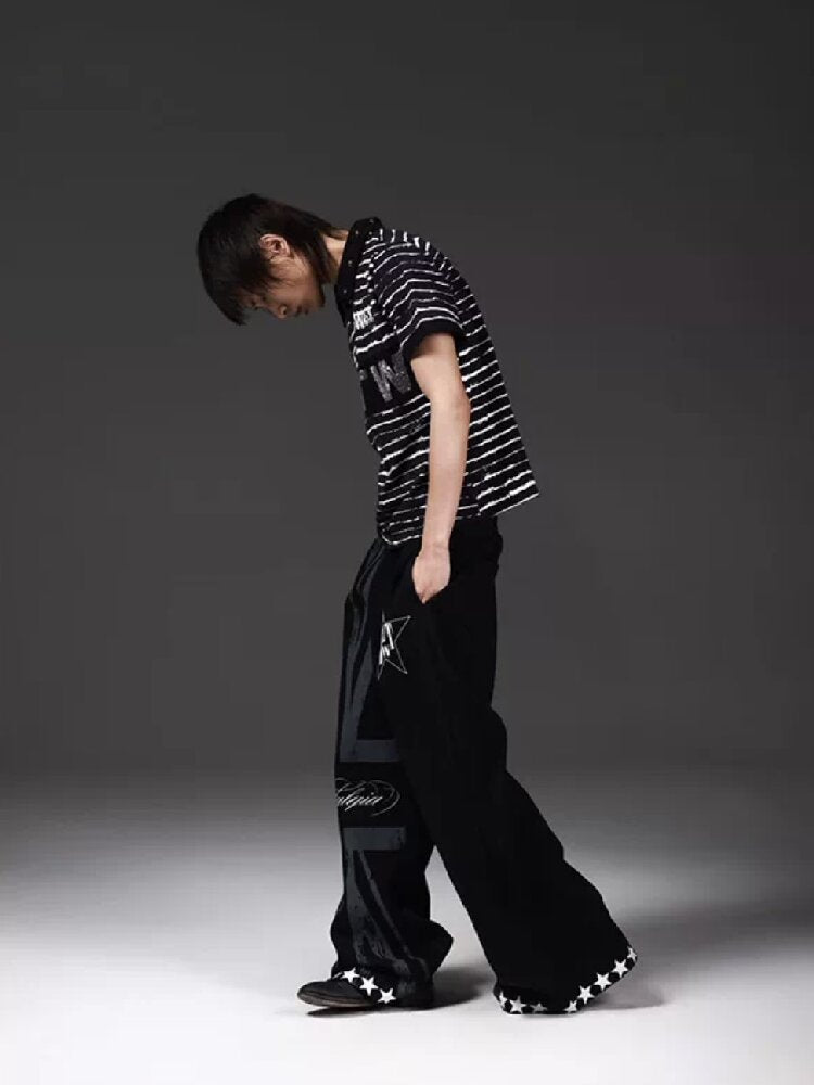Thorn Letter Rhinestone Polo Shirt【s0000018268】