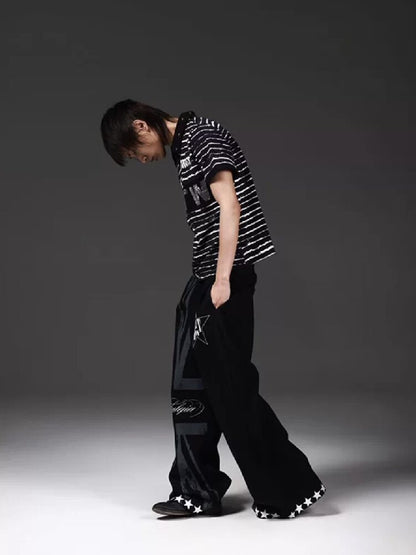 Thorn Letter Rhinestone Polo Shirt【s0000018268】