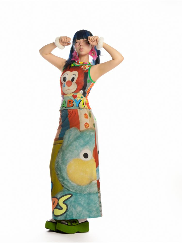 Y2K Stretch Casual Halter Long Skirt【s0000013521】