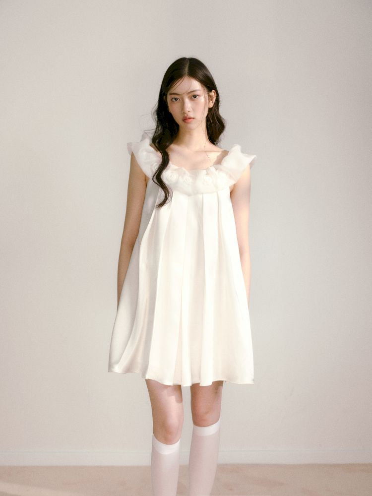 Three-dimensional pleated not waist dress【s0000013247】