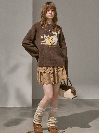 Long-Sleeve Pullover Knit Sweater【s0000014401】