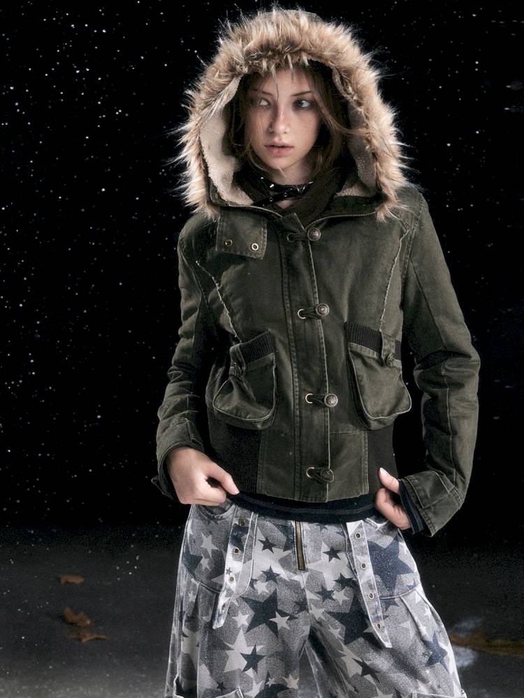 Hooded Short Cotton Jacket【s0000014432】