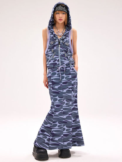 Totem Camouflage Squid Fishtail Dress【s0000012177】