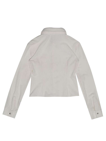 Blue Plaid Polka Dot Long Shirt【s0000014902】