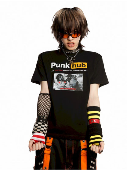 Street tide cool unisex hundred shoulder T-shirt【s0000013605】