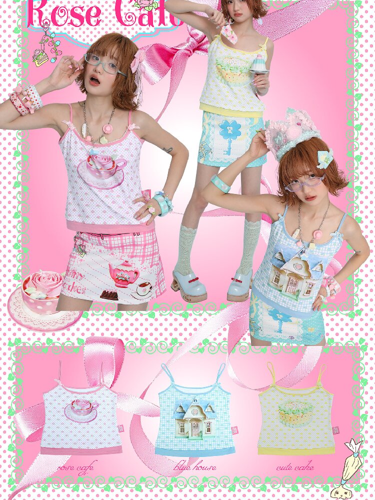Rose Girl Printed Floral Strap【s0000017456】