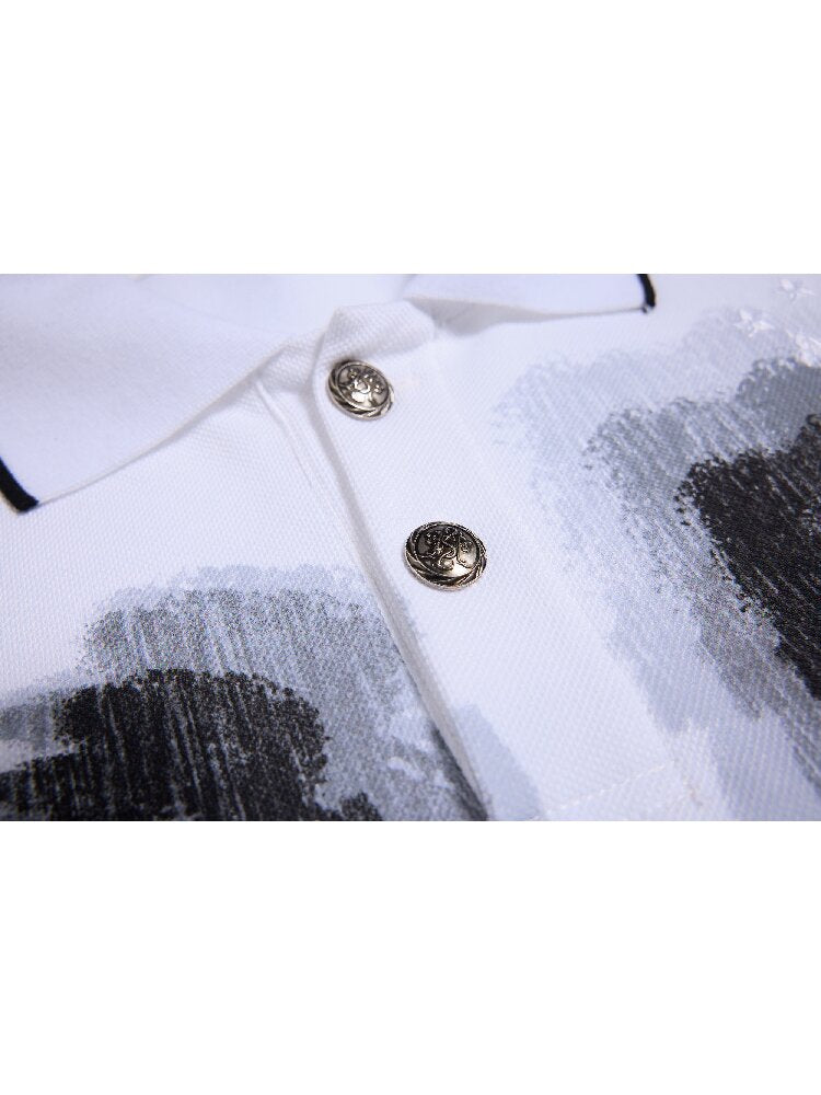 Vertigo Eye Print Polo Shirt【s0000016961】