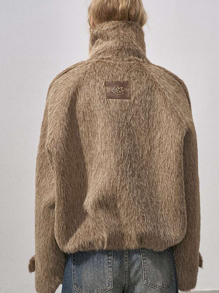 Furry Double Breasted Fur Jacket【s0000015228】