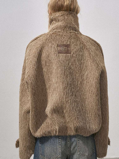 Furry Double Breasted Fur Jacket【s0000015228】