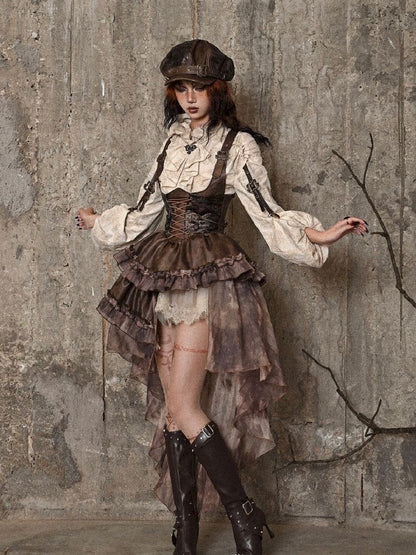 Chest Brace Strappy Trailing Skirt【s0000005226】