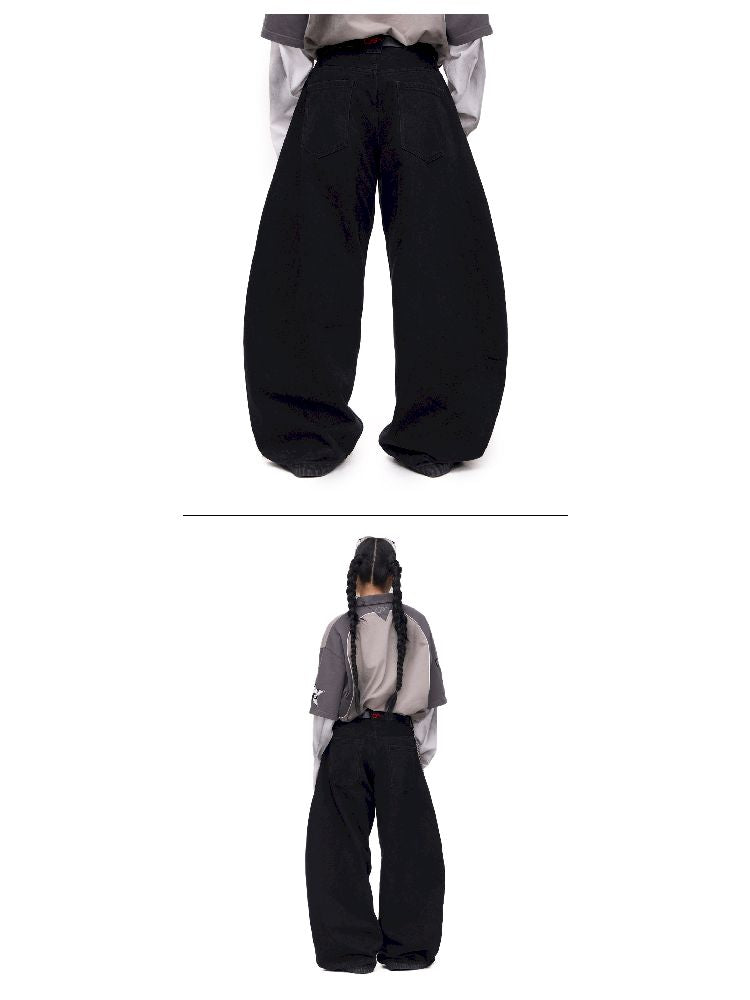 Simple Basic Washed Wide Leg Jeans【s0000011689】