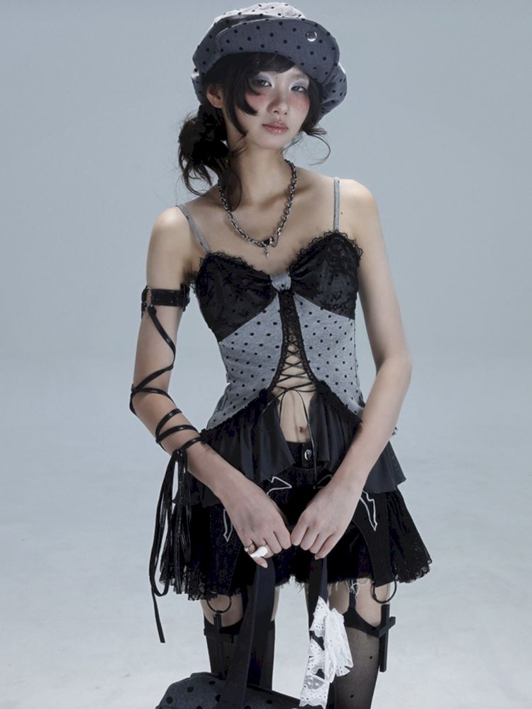 Hollow Out Splicing Ayahuasca Camisole Top【s0000013480】