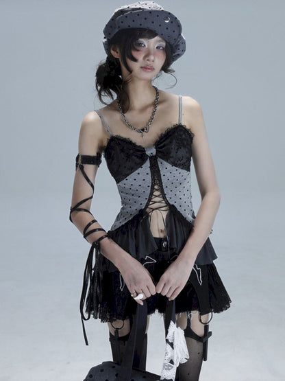 Hollow Out Splicing Ayahuasca Camisole Top【s0000013480】