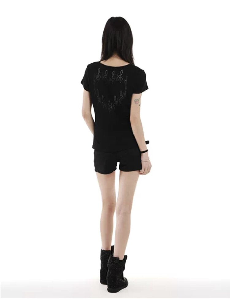Digital Print Faux Cashmere T-Shirt【s0000018228】