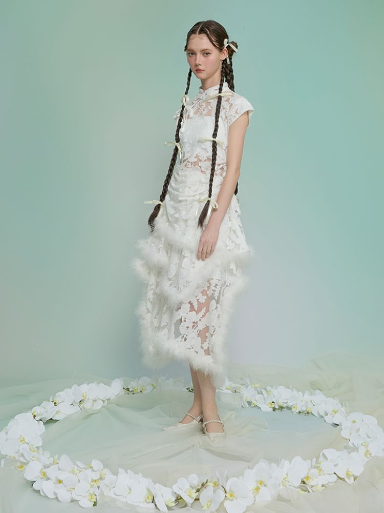 Burnt Flower Slim Temperament Set【s0000013593】