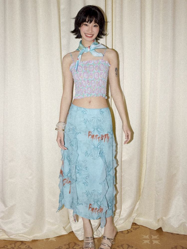 Wallpaper High Waist Skinny Skirt【s0000012269】