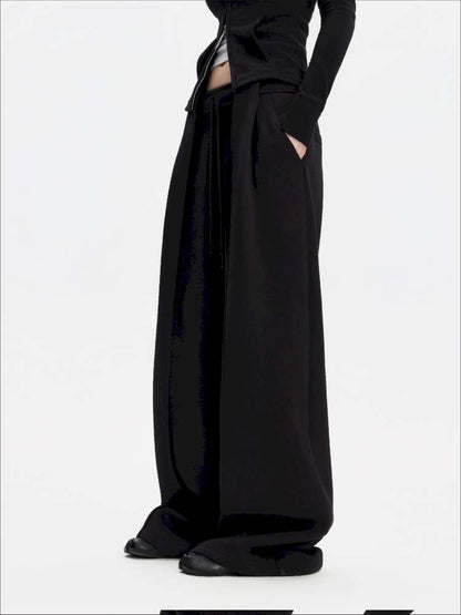 American Scimitar Drape Wide-Leg Slacks【s0000014877】