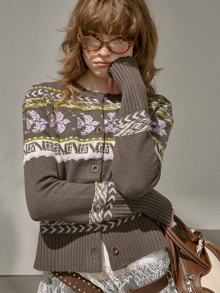 Button-Up Knit Cardigan Jacket【s0000014393】