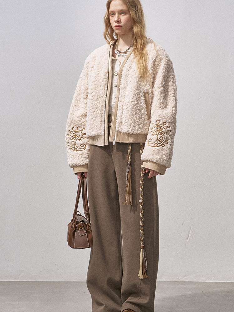Lamb Wool Cashew Nut Parka Jacket【s0000015210】