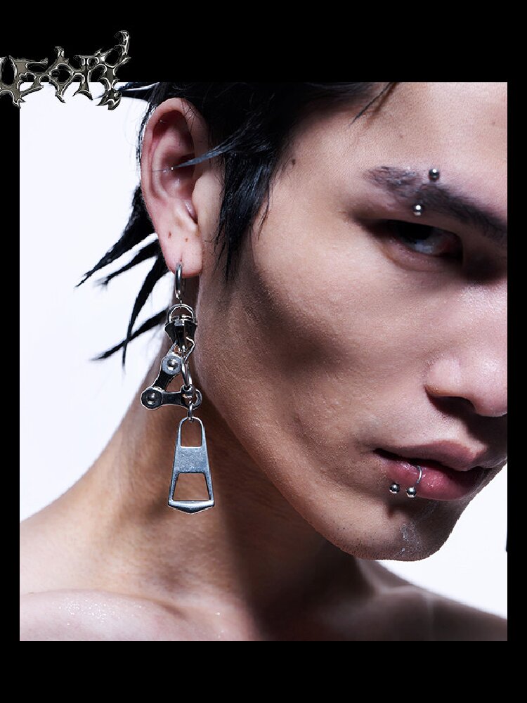 Futuristic Reworked Ear Clips Studs【s0000018876】