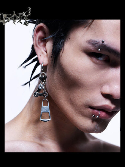 Futuristic Reworked Ear Clips Studs【s0000018876】