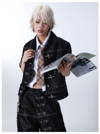 Silver Thread Raw Denim Cow Jacket【s0000016294】