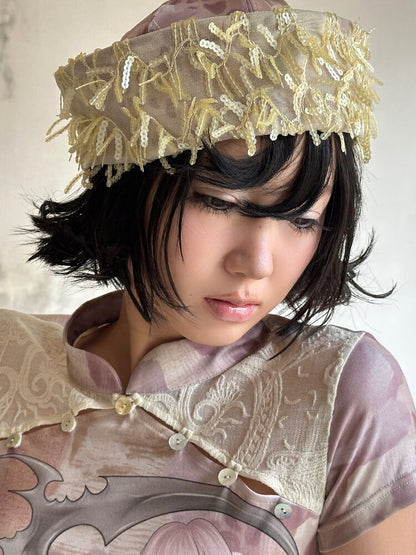 Lace Patchwork Cheongsam T-Shirt【s0000018084】