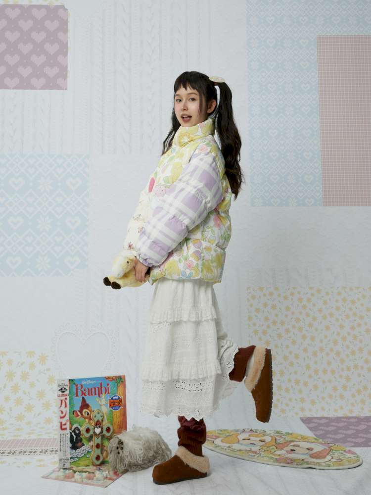 Cute Bear Print Padded Jacket【s0000015034】