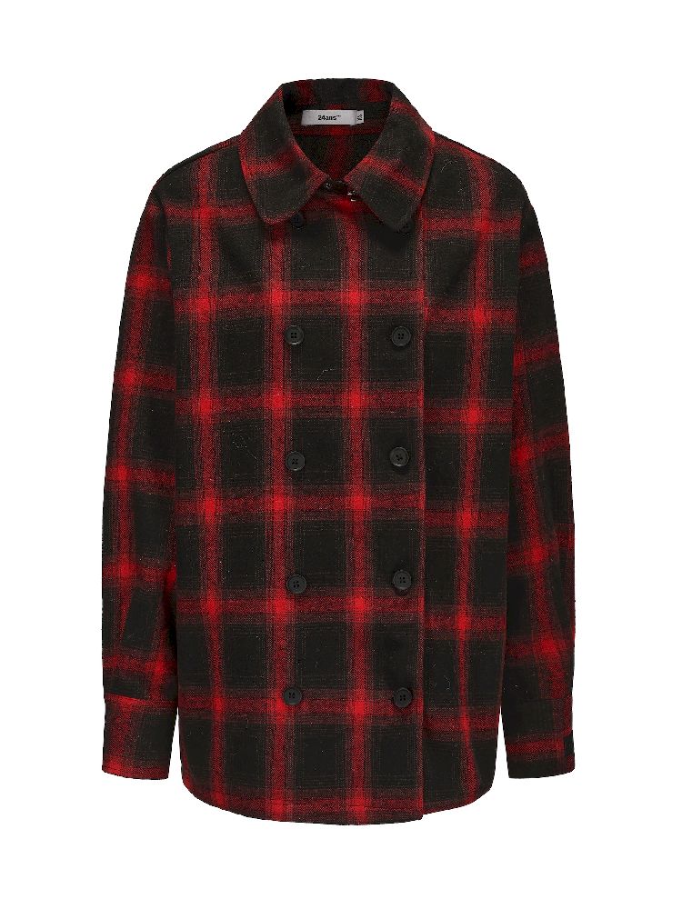 REVERSIBLE SCARF + RED PLAID SHIRT [S0000010950]