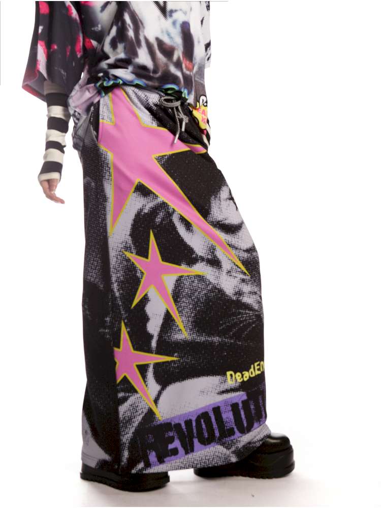 Vintage Printed Skirt Casual Loose Sweatshirt【s0000014905】