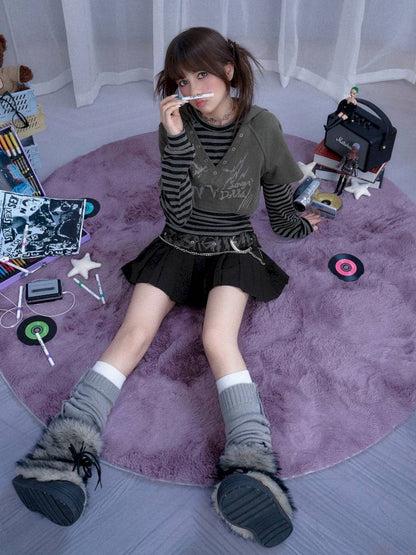 Two-Piece Suit Hooded T-Shirt【s0000014367】