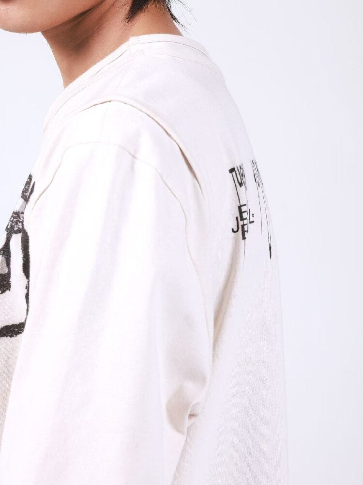 Cotton Linen Bone Apricot Long Sleeve【s0000018192】
