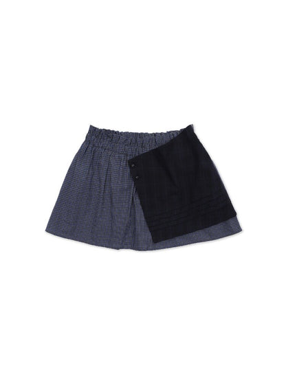 Tuck Pleated Faux Two-Piece Skirt【s0000017420】