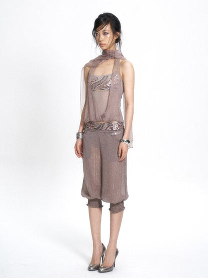 Detachable Chiffon Lantern Pants【s0000017661】