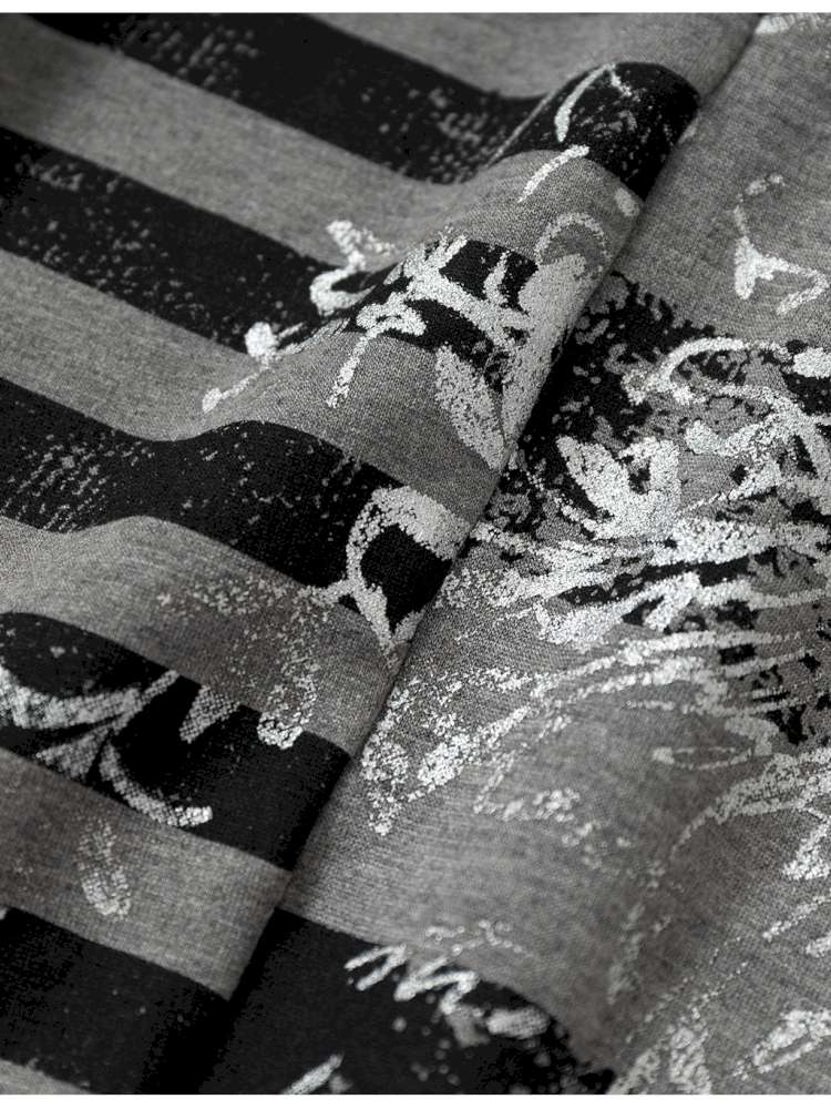 Striped Print Loose Bat Sleeve Dress【s0000014658】