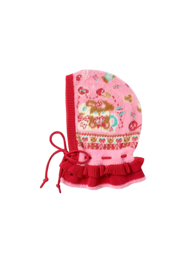 Pink Rabbit Mink Fur Lace Hat【s0000015578】