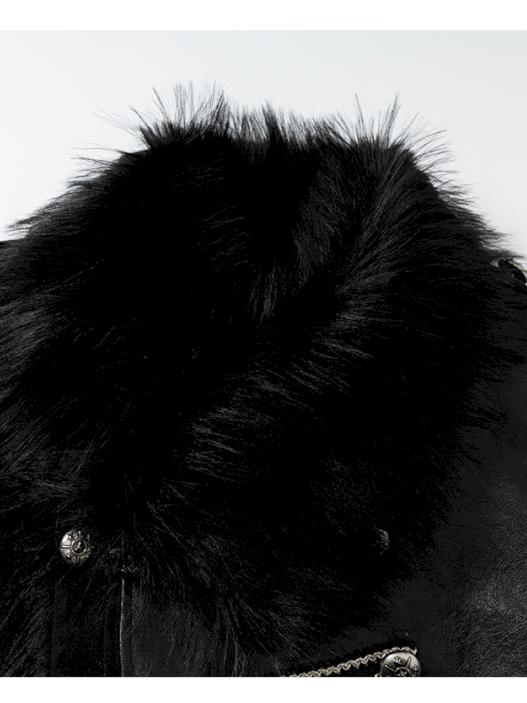 Dark Court Leopard Suede Fur Coat【s0000014925】