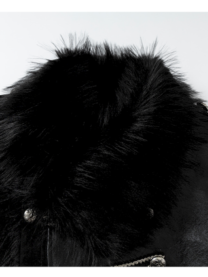 Dark Court Leopard Suede Fur Coat【s0000014925】