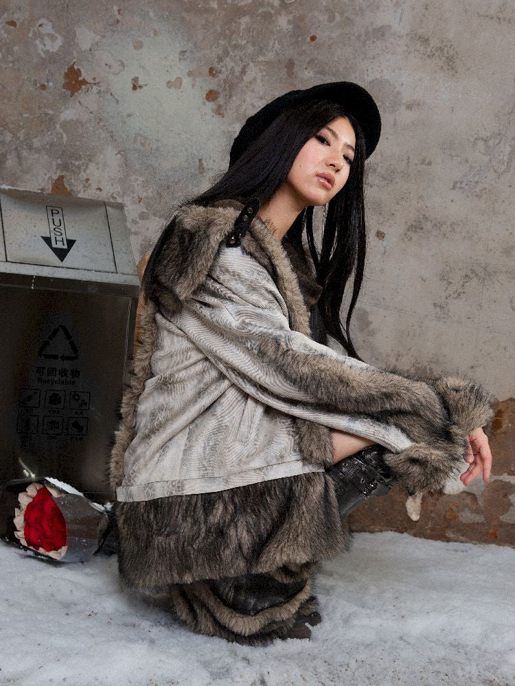 DEERSKIN VELVET FUR COAT [S0000010491]