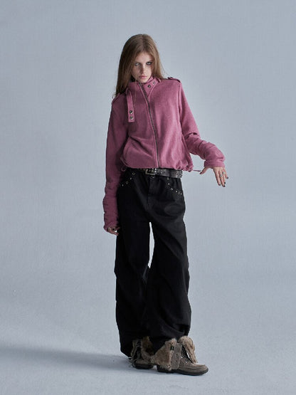 Three Color Fleece Loose Jacket【s0000018473】