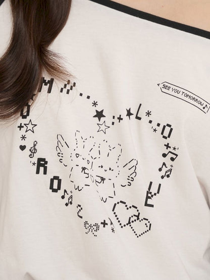 Plunge Long Sleeve T-shirt【s0000012543】