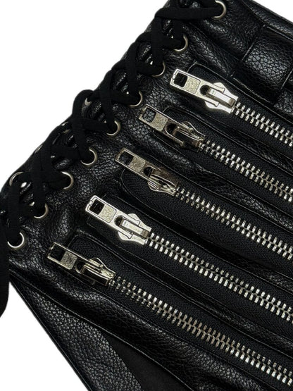 Multi Zip Strap Rivet Shorts【s0000016949】