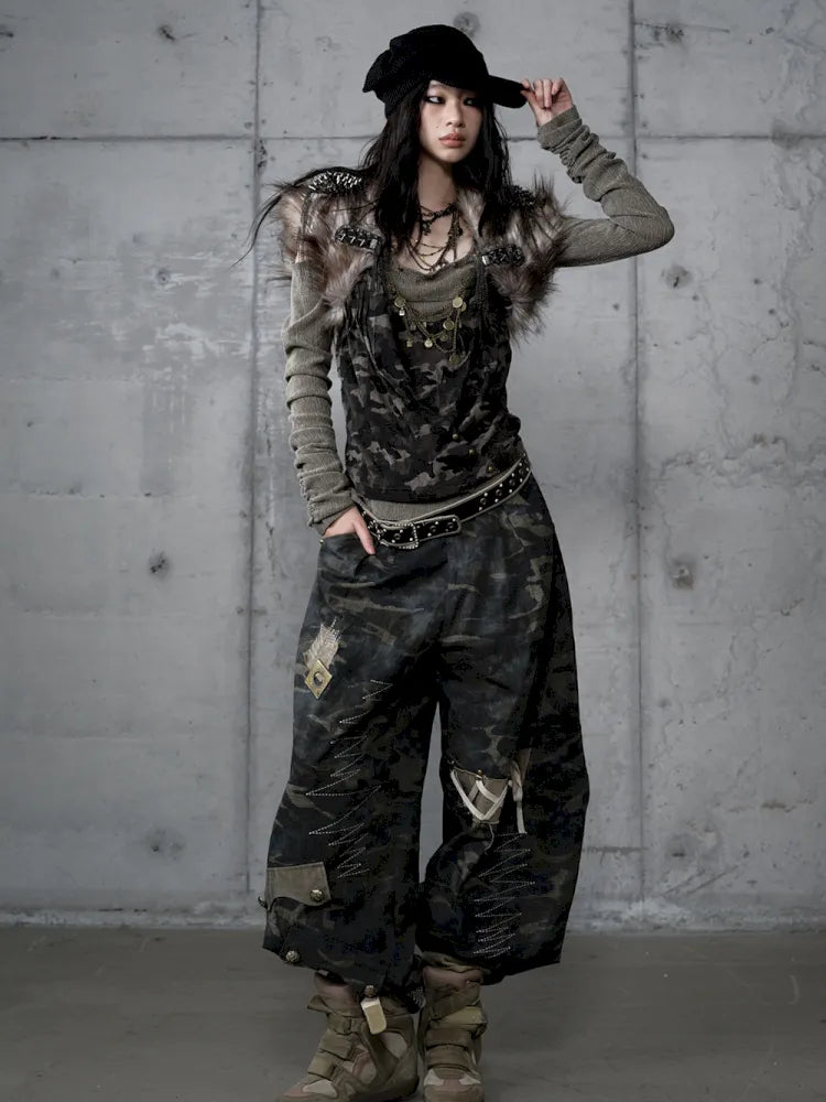 Punk Studded Fuzzy Mini Jacket【s0000014113】