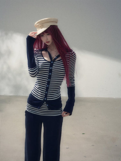 Striped Daily Commuter Base Layer【s0000019260】