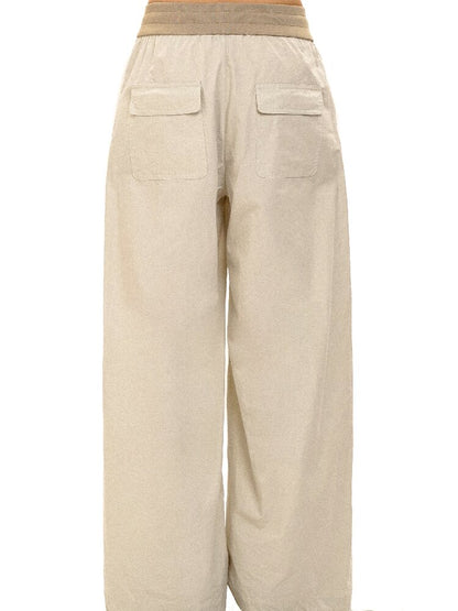 Threaded Waist Drawstring Pants【s0000017438】