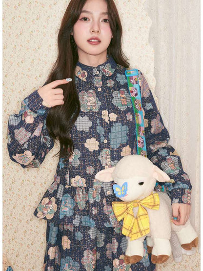 White Lamb Shape Handheld Crossbody Bag【s0000014507】